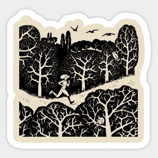 Runner in Nature Sticker